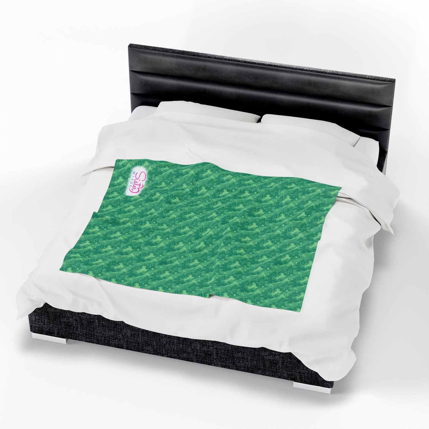 Sister Wives Green Oil Slick Cozy Velveteen Plush Blanket for Comfort & Warmth, Great for Home Decor, Gifts, Living Room, Couch, Bedroom