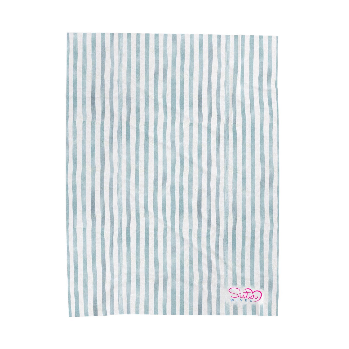 Soft Stripe Throw Blanket – Polyamory Sisterwives ENM Friendly Home Decor | Swinger Lifestyle Cozy Blanket | Minimalist Blush Stripe Throw