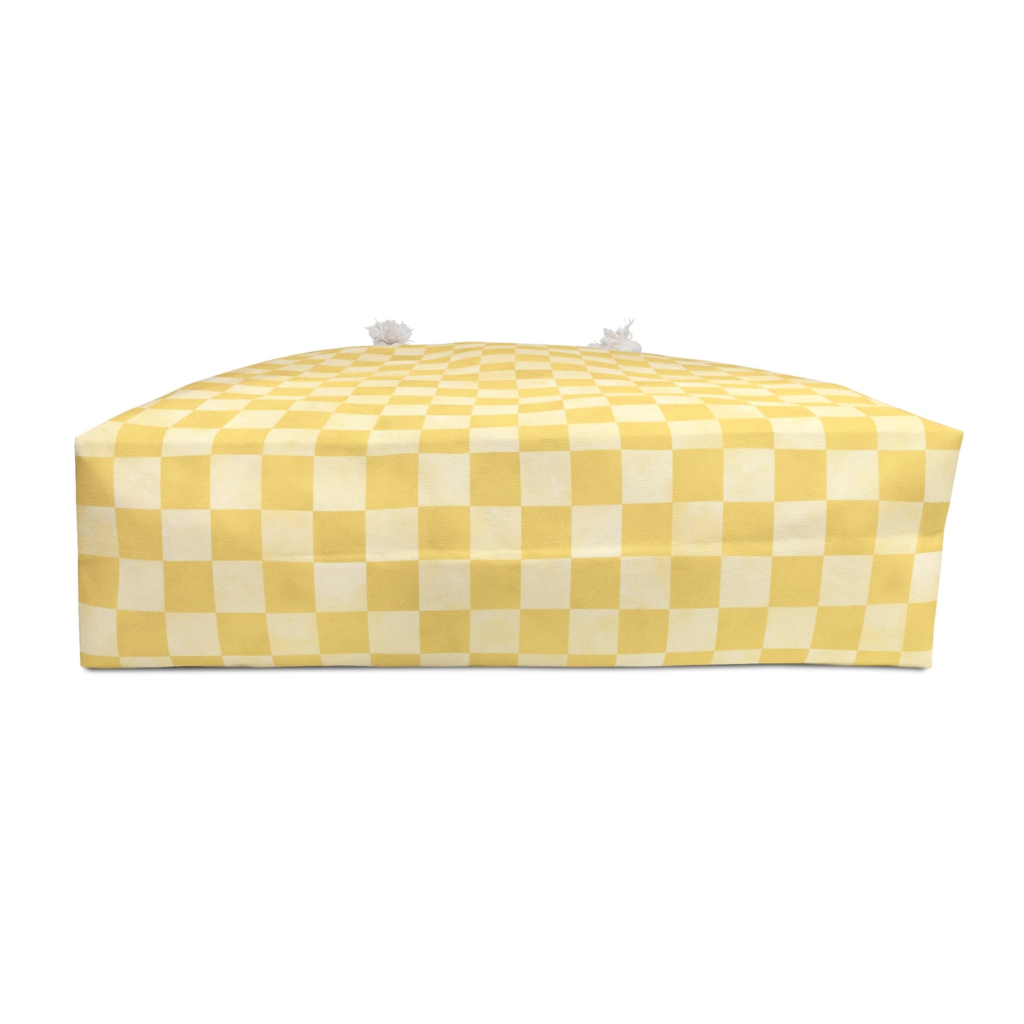 Yellow Checker Weekender Bag | Cozy Travel Tote | ENM & Polyamory Friendly Overnight Bag | Chosen Family Aesthetic Carryall