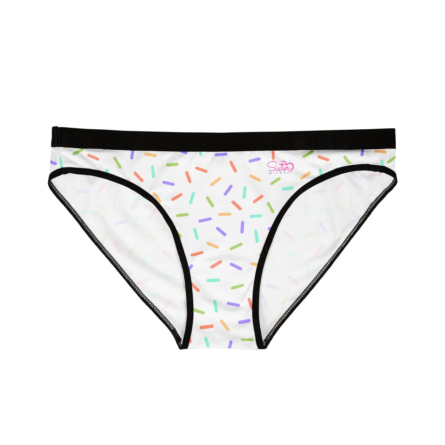 White Sprinkle Bikini Panties | Polyamory-Friendly Lingerie | ENM Underwear | Aesthetic Women’s Briefs | Body-Positive Intimates