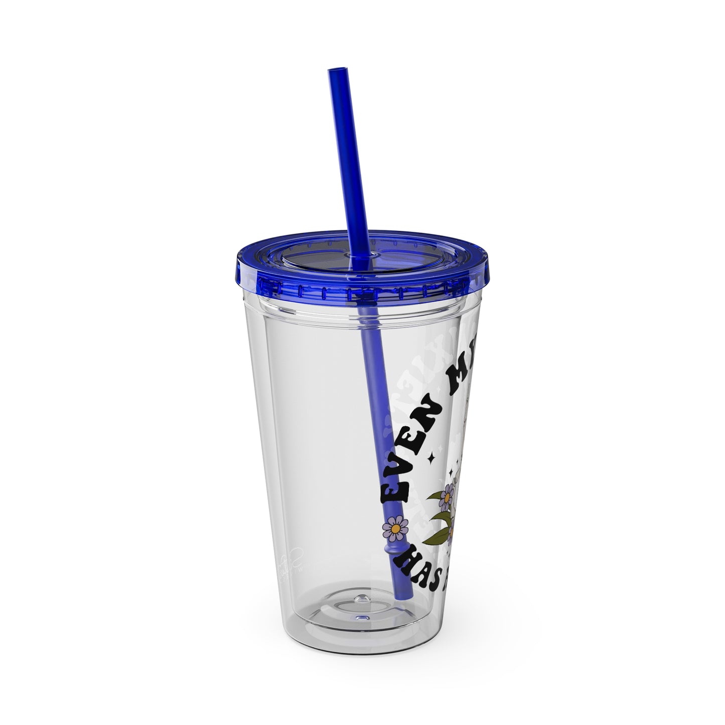 Even My Anxiety Has Anxiety” Skeleton Peace Sign 16oz Sunsplash Tumbler | Dark Humor Mental Health Cup | Goth Aesthetic Drinkware | Spooky Skeleton Cup | Anxiety Humor Gift