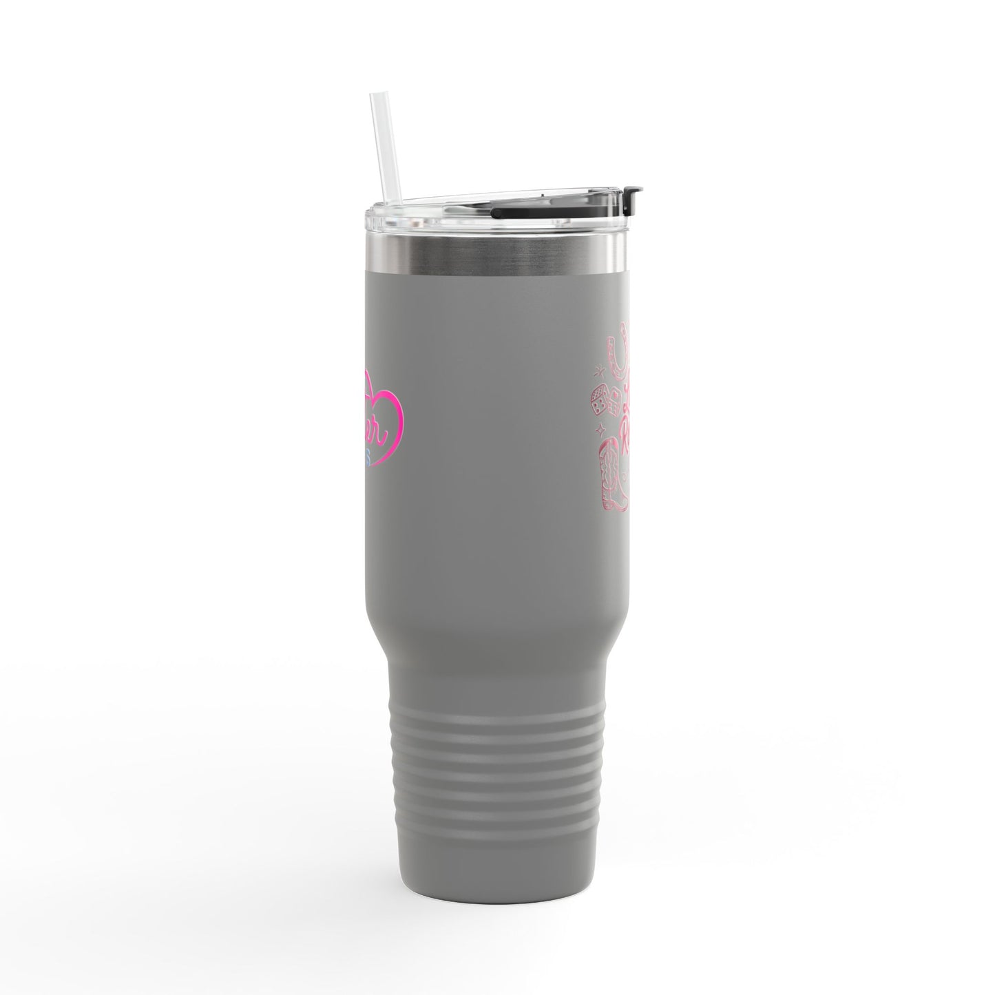 Last Rodeo 40oz Insulated Travel Mug – Western Bachelorette Lucky Cowgirl Tumbler with Straw | Stainless Steel BPA-Free Cup