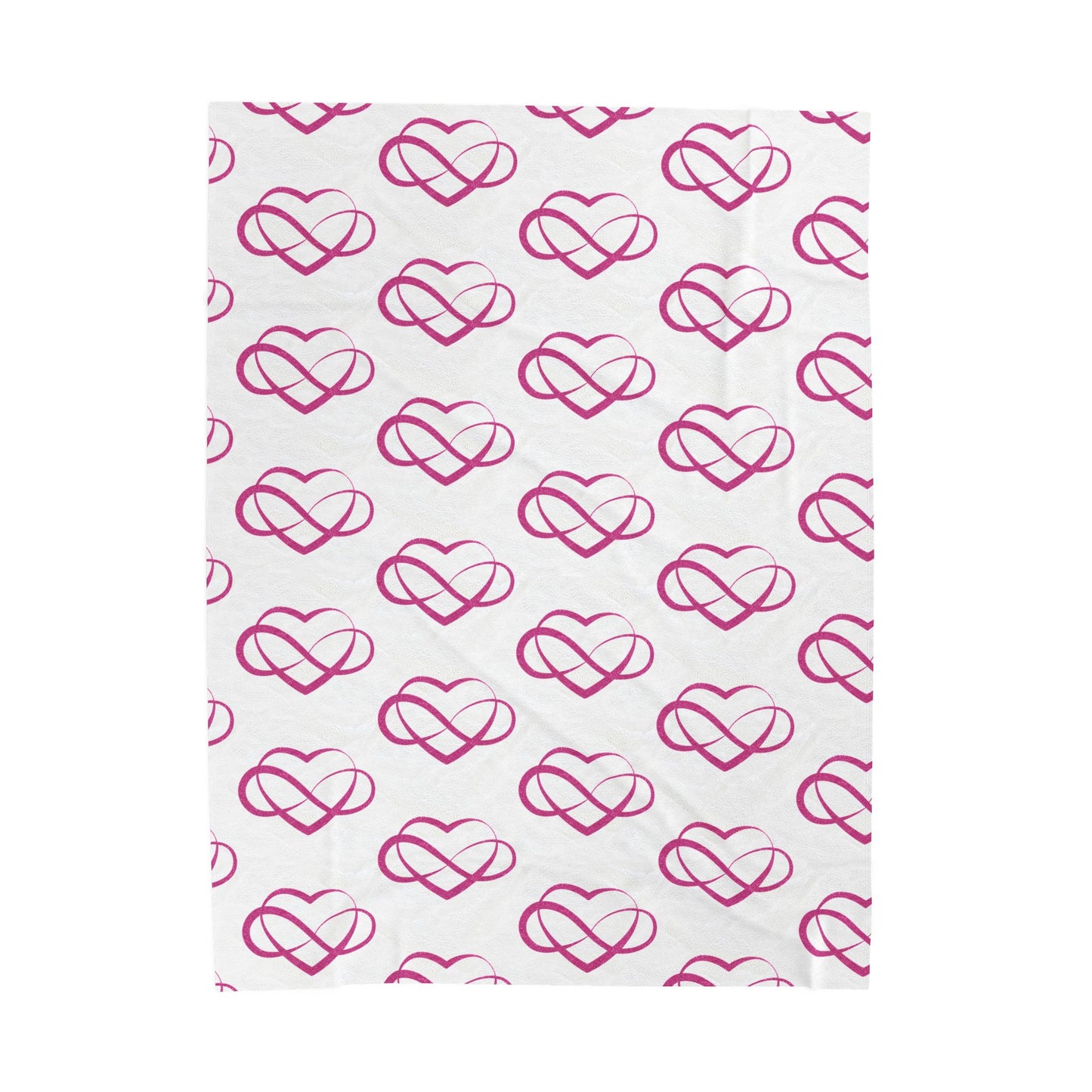 Pink Polyamory Heart Blanket – Soft Ethical Non-Monogamy Plush Throw | Cozy Poly Pride Bedding & Home Decor