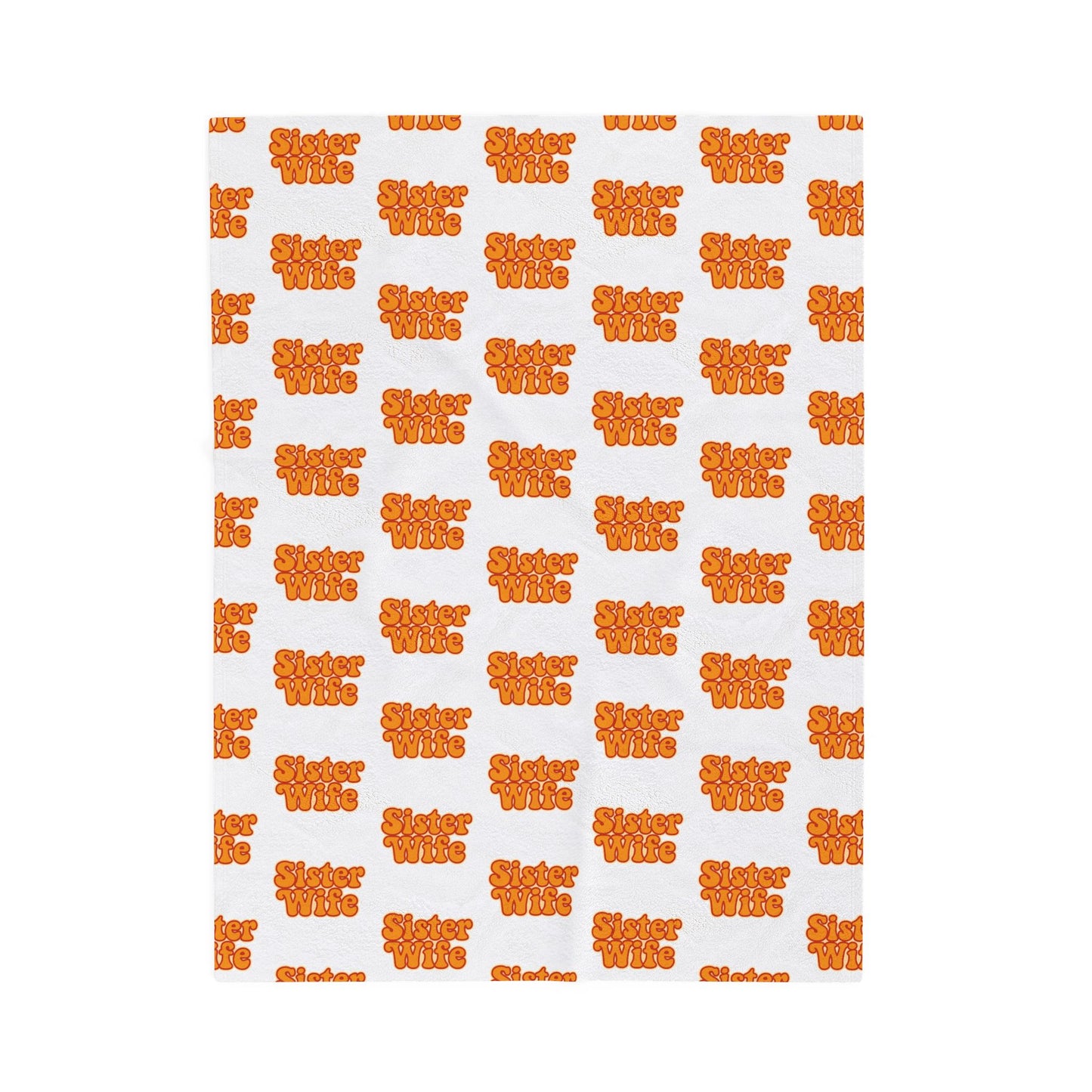 Sister Wife Orange Velveteen Plush Blanket Soft Throw