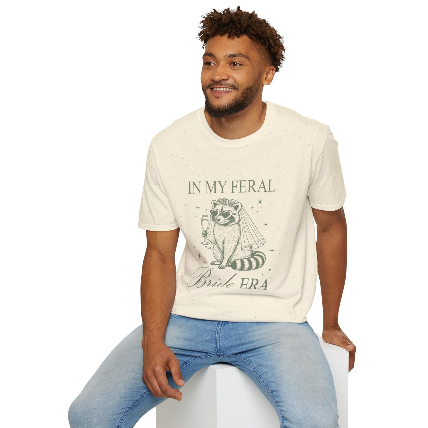 In My Feral Bride Era Shirt – Funny Bachelorette Party Tee, Chaotic Bride Humor Wedding Shirt, Poly-Friendly Unisex Gildan 64000