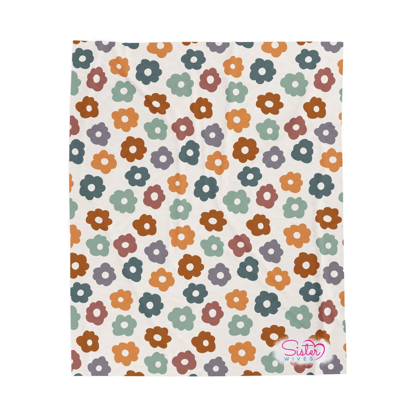 Boho Floral Throw Blanket – Cozy Botanical Home Decor | Polyamory & ENM Friendly