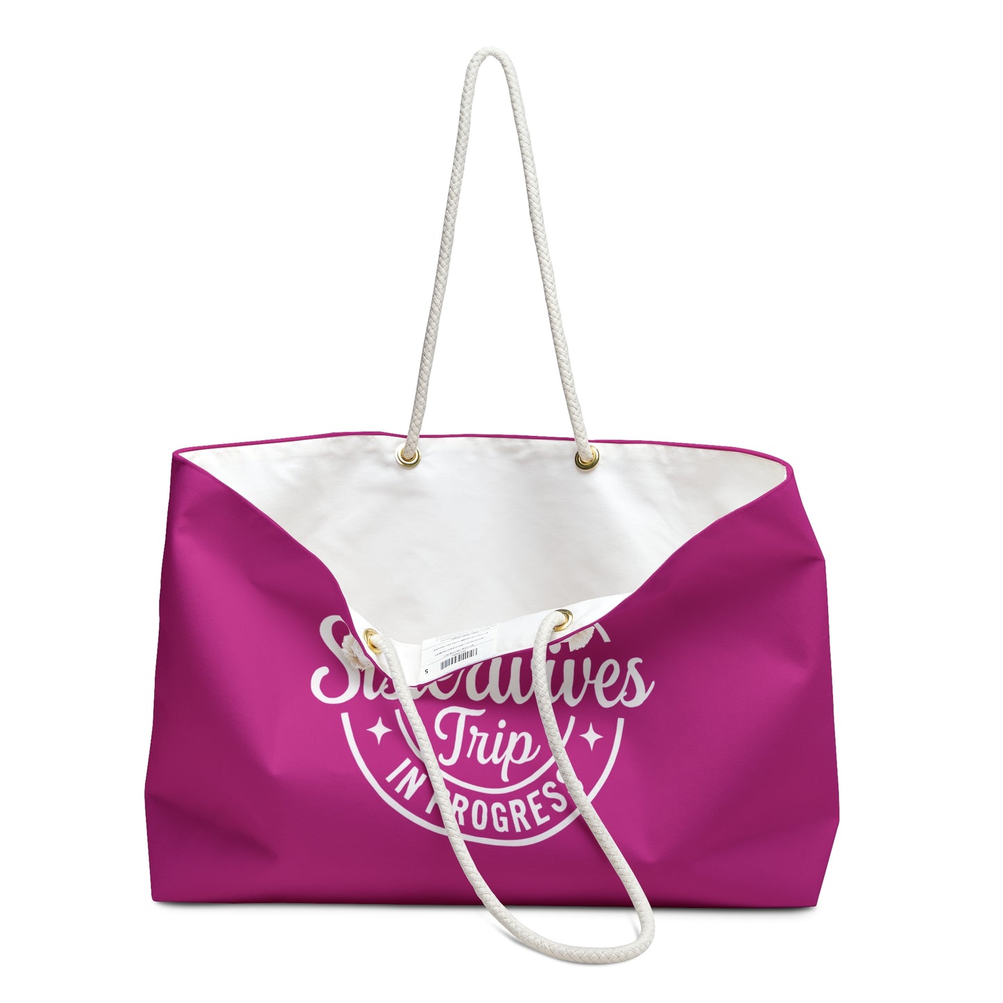 WARNING Sister Wives Trip in Progress Weekender Bag Pink - Perfect for Girls' Trips, Weekend Getaways, Travel, Unique Gift for Her, Fun Group Travel Accessory