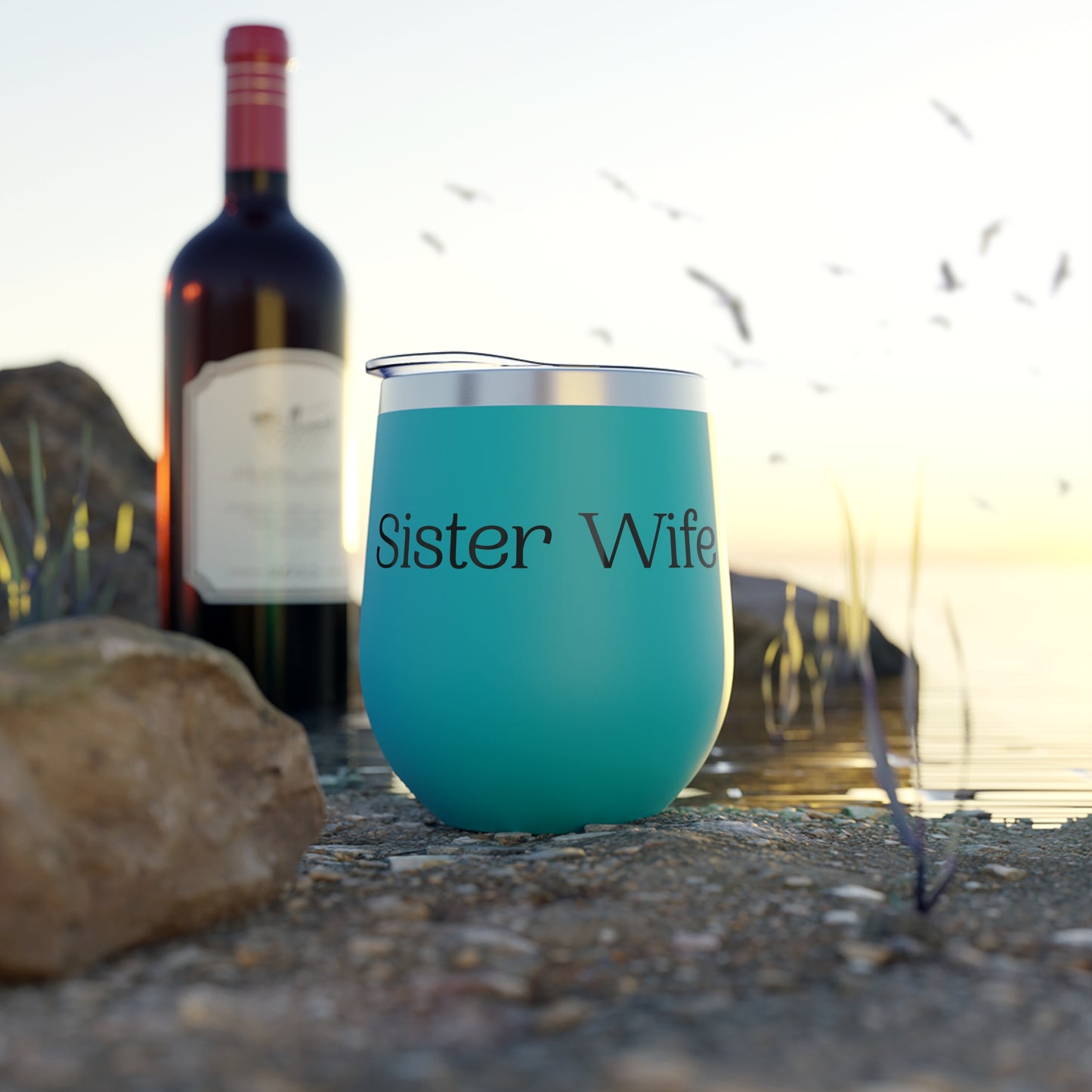 Sister Wife 12oz Insulated Wine Tumbler — Copper Vacuum Travel Cup