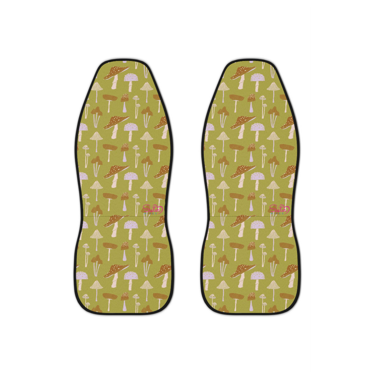 Mushroom Car Seat Covers | Cottagecore Auto Decor | Boho Nature Seat Covers | Polyamory & ENM Friendly Car Accessories
