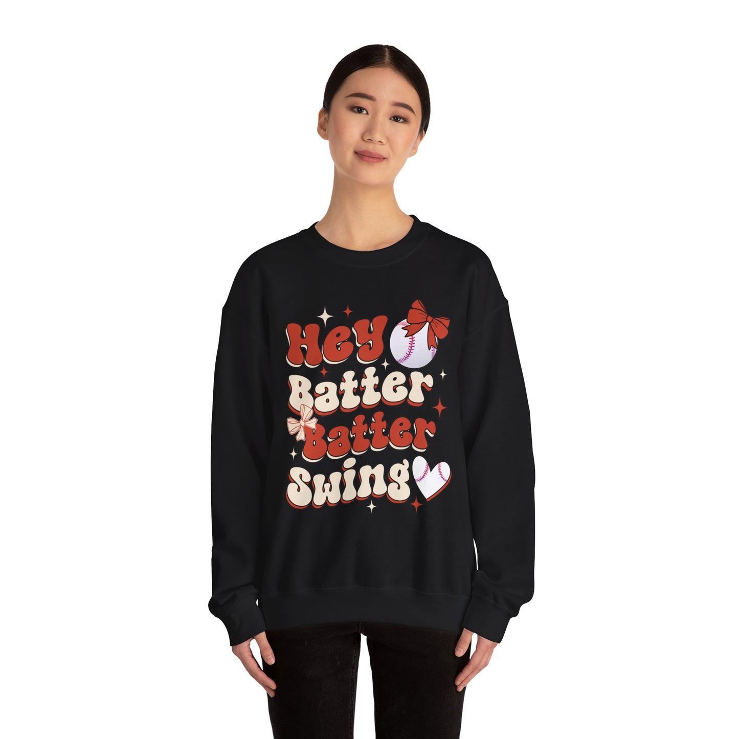 Hey Batter Batter Swing Sweatshirt | Playful Swinger Humor Pullover | ENM & Polyamory Lifestyle Apparel