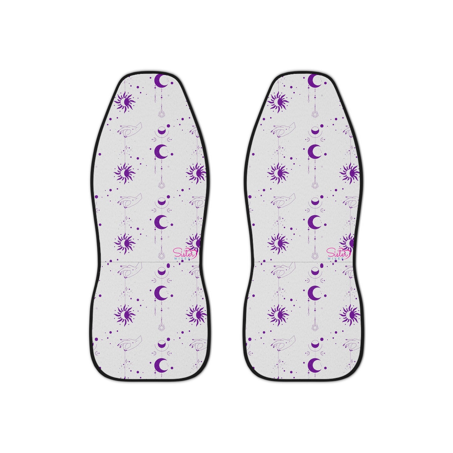 Celestial Polyamory Car Seat Covers – Astrology & Cosmic Interior Decor | ENM, Non-Monogamy & Pride-Friendly Auto Accessories