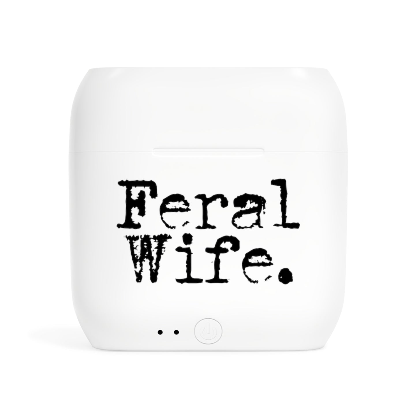Feral Wife Wireless Earbuds – Funny Wife Humor Bluetooth Earbuds | Essos True Wireless Earbuds with Charging Case