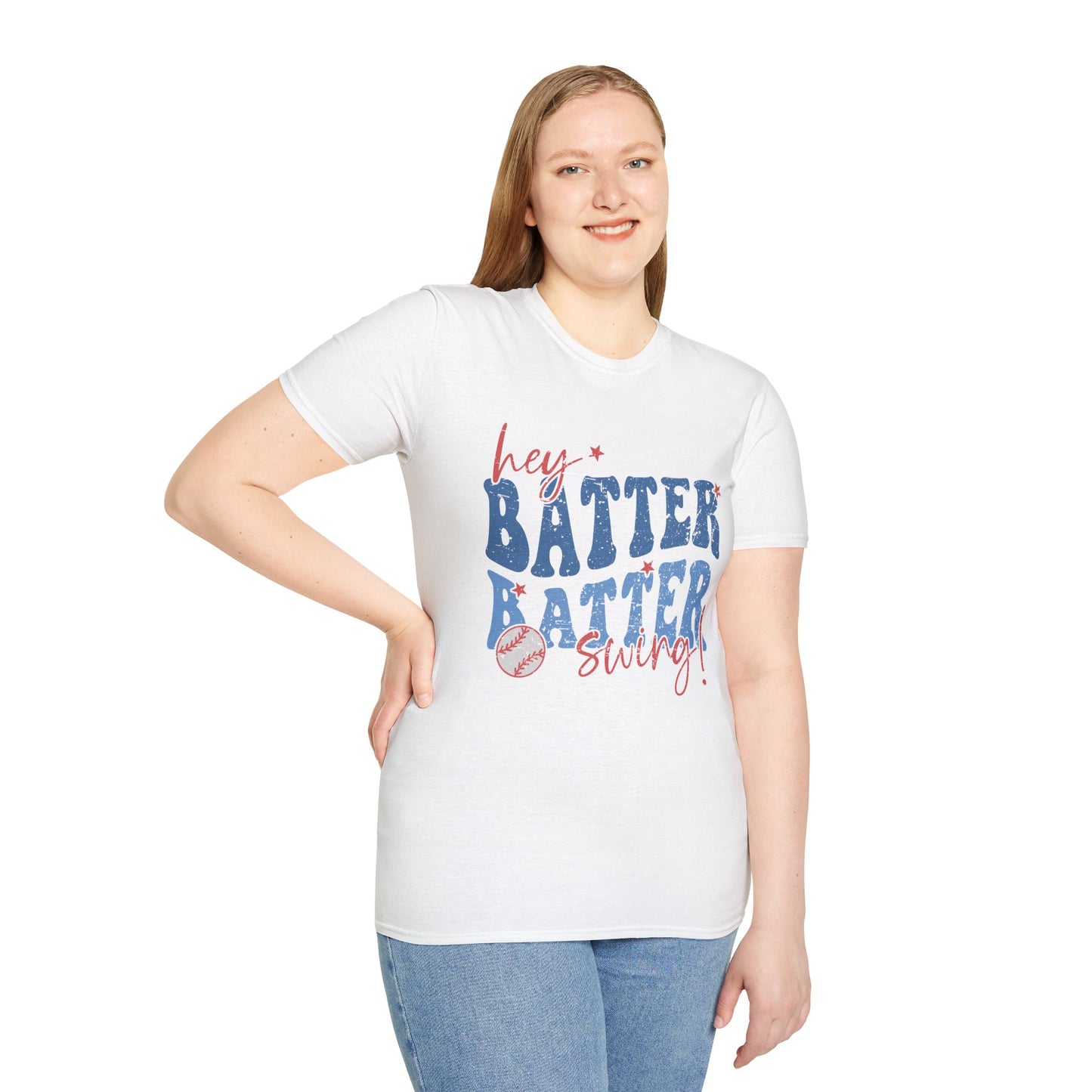 Hey Batter Batter Swing T-Shirt | Playful Swinger Humor Tee | ENM & Polyamory Lifestyle Apparel