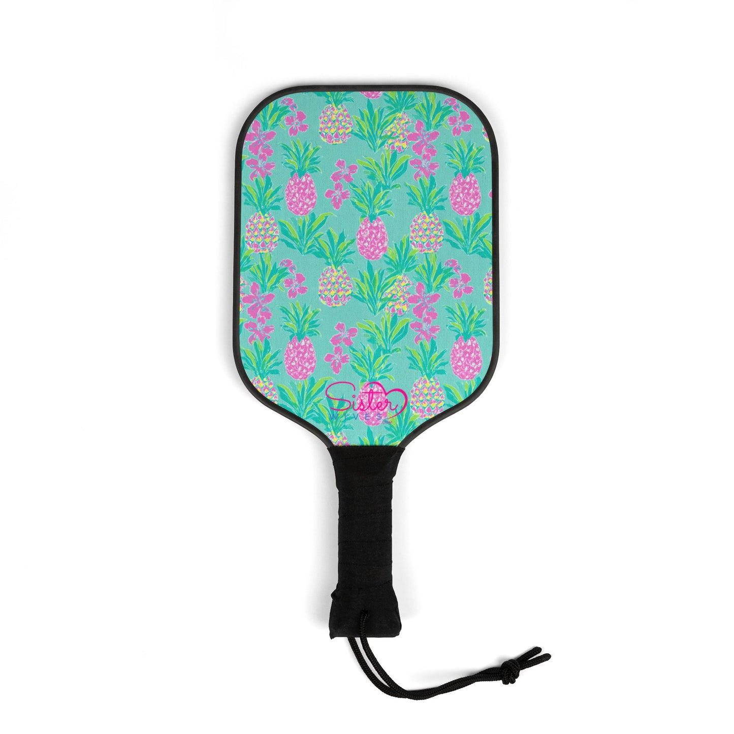 Sisterwives Preppy Pineapple Colorful Pickleball Paddle Set | Fun Outdoor Sports Gear | Perfect Gift for Players | Summer Activities | Birthday, Sports Event, Family Fun