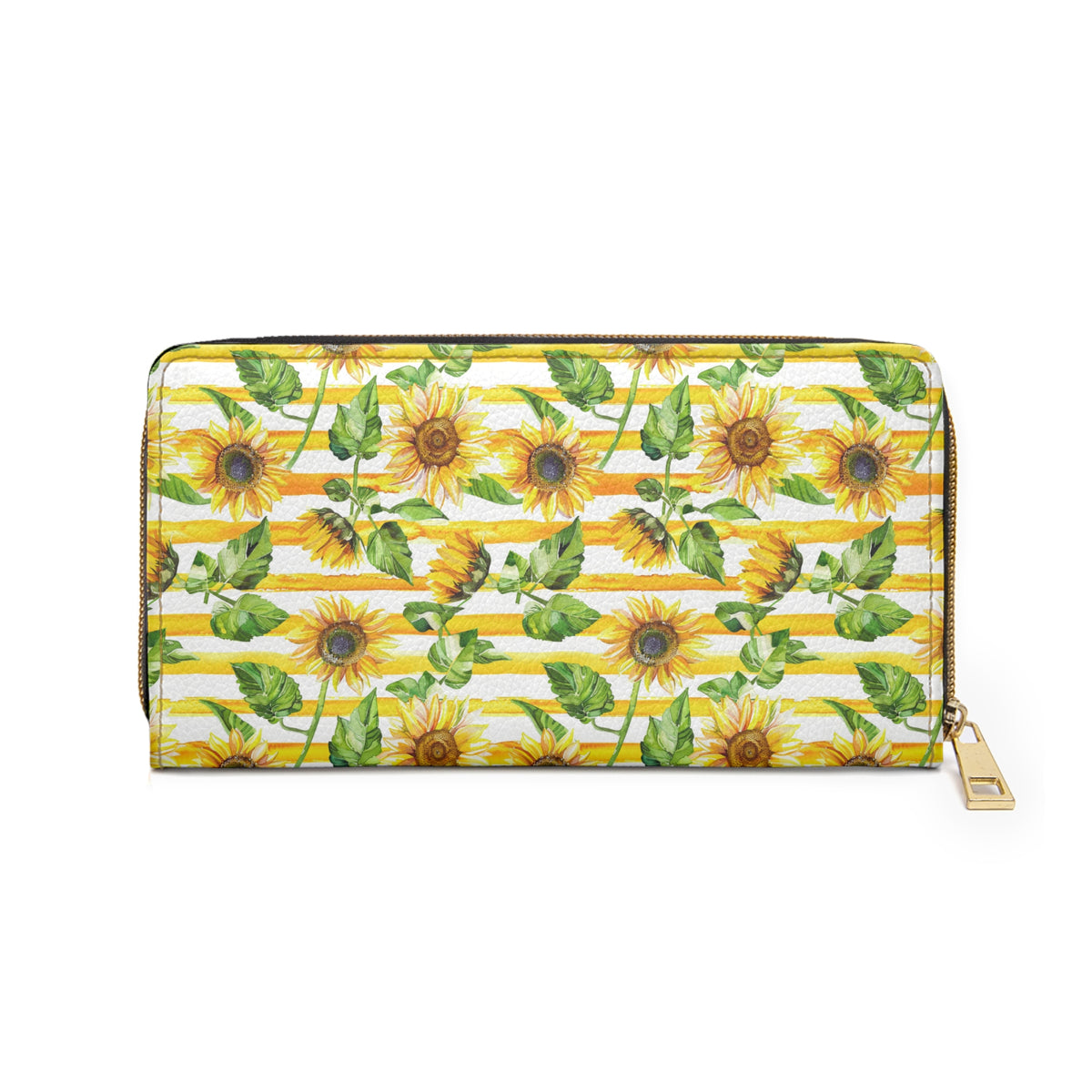 Sunflower Zipper Wallet – Floral Zip-Around Wallet, Sunflower Print Clutch, Cottagecore Farmhouse Accessory, Gift for Sunflower Lovers