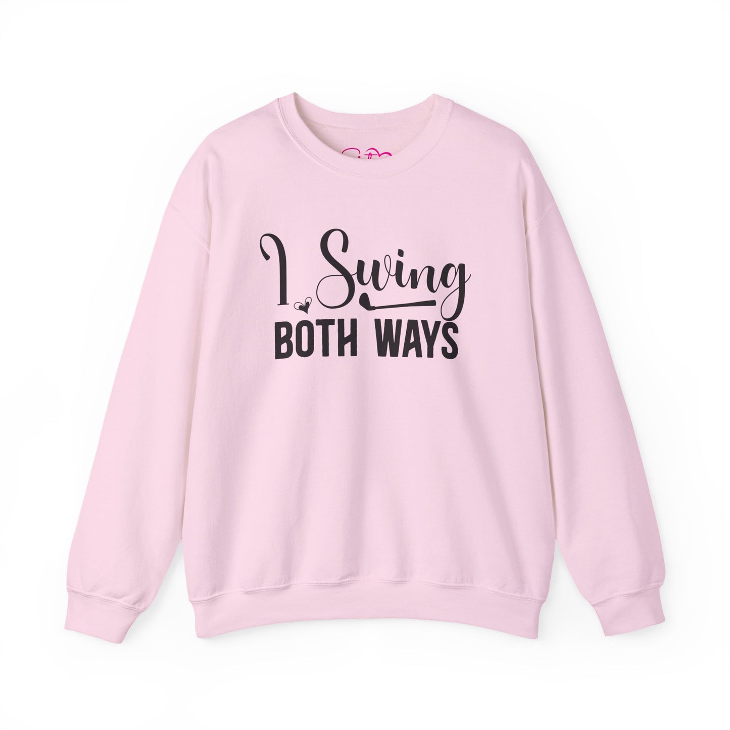 I Swing Both Ways Crewneck Sweatshirt | Bisexual & Swinger Humor Pullover | ENM Friendly Cozy Sweatshirt | Inclusive Relationship Apparel