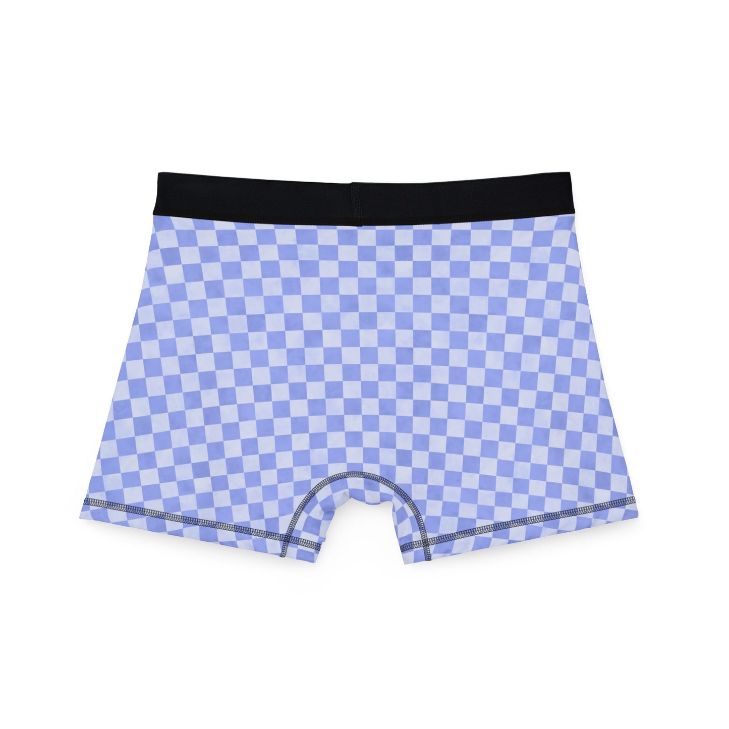 Blue Checker Men’s Boxer Briefs | Aesthetic Stretch Underwear | ENM & Polyamory Friendly Sisterwives Loungewear