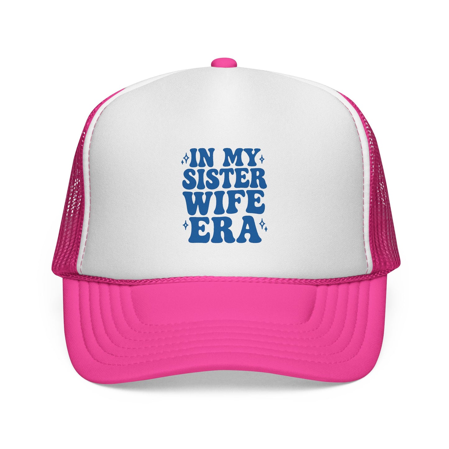 Blue In My Sisterwife Era Trucker Hat – Retro Mesh Cap, Adjustable Snapback