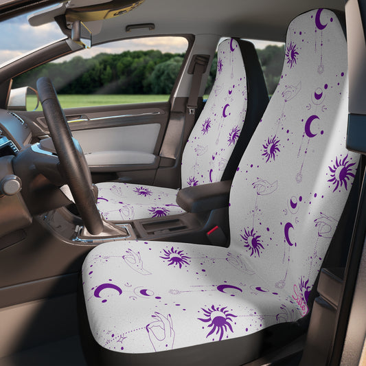 Celestial Polyamory Car Seat Covers – Astrology & Cosmic Interior Decor | ENM, Non-Monogamy & Pride-Friendly Auto Accessories