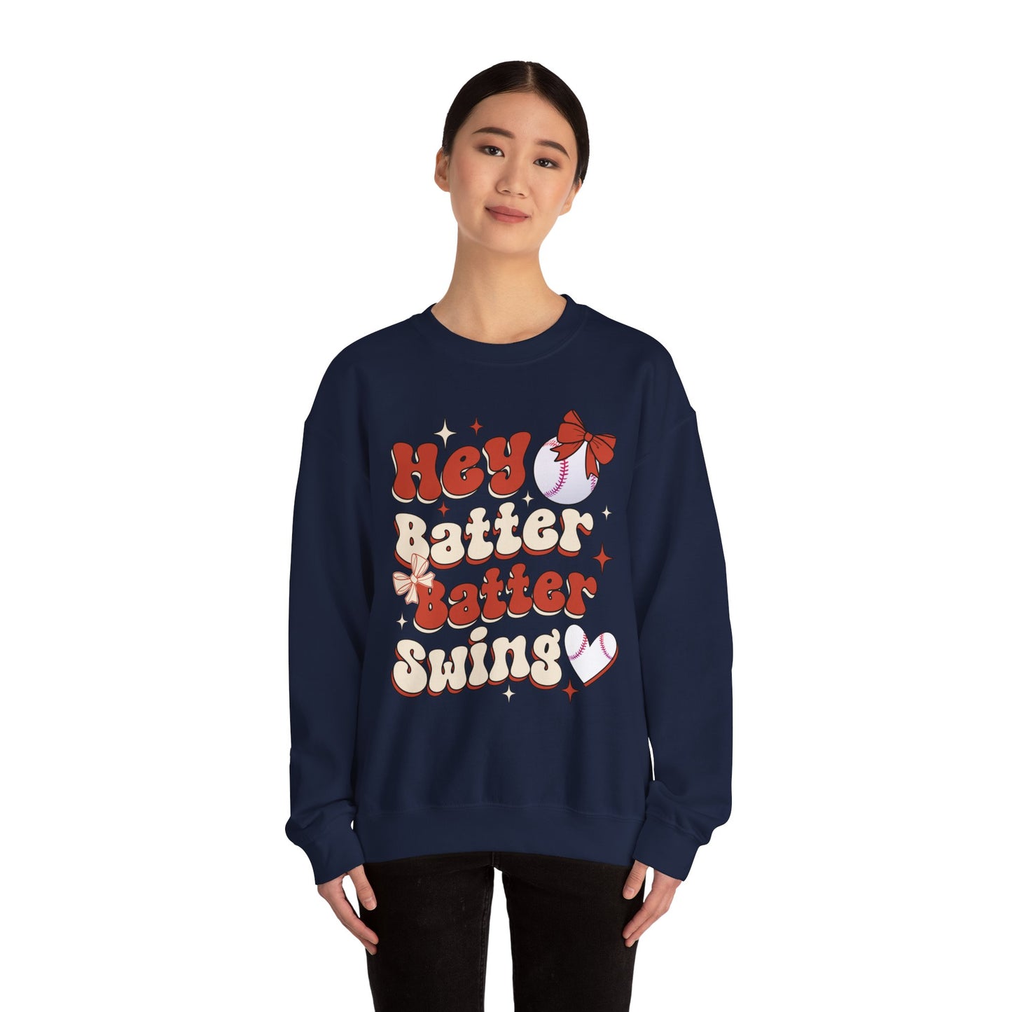 Hey Batter Batter Swing Sweatshirt | Playful Swinger Humor Pullover | ENM & Polyamory Lifestyle Apparel
