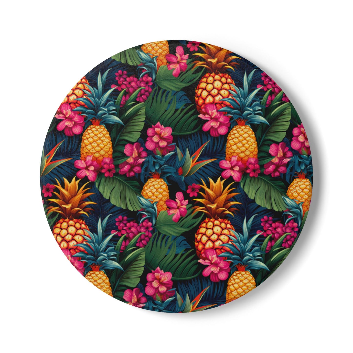Upside-down Tropical Pineapple Coaster Set - Fun Summer Drink Coaster, Home Bar Decor, Tropical Party Supplies, Gift for Beach Lovers, Kitchen Accessory