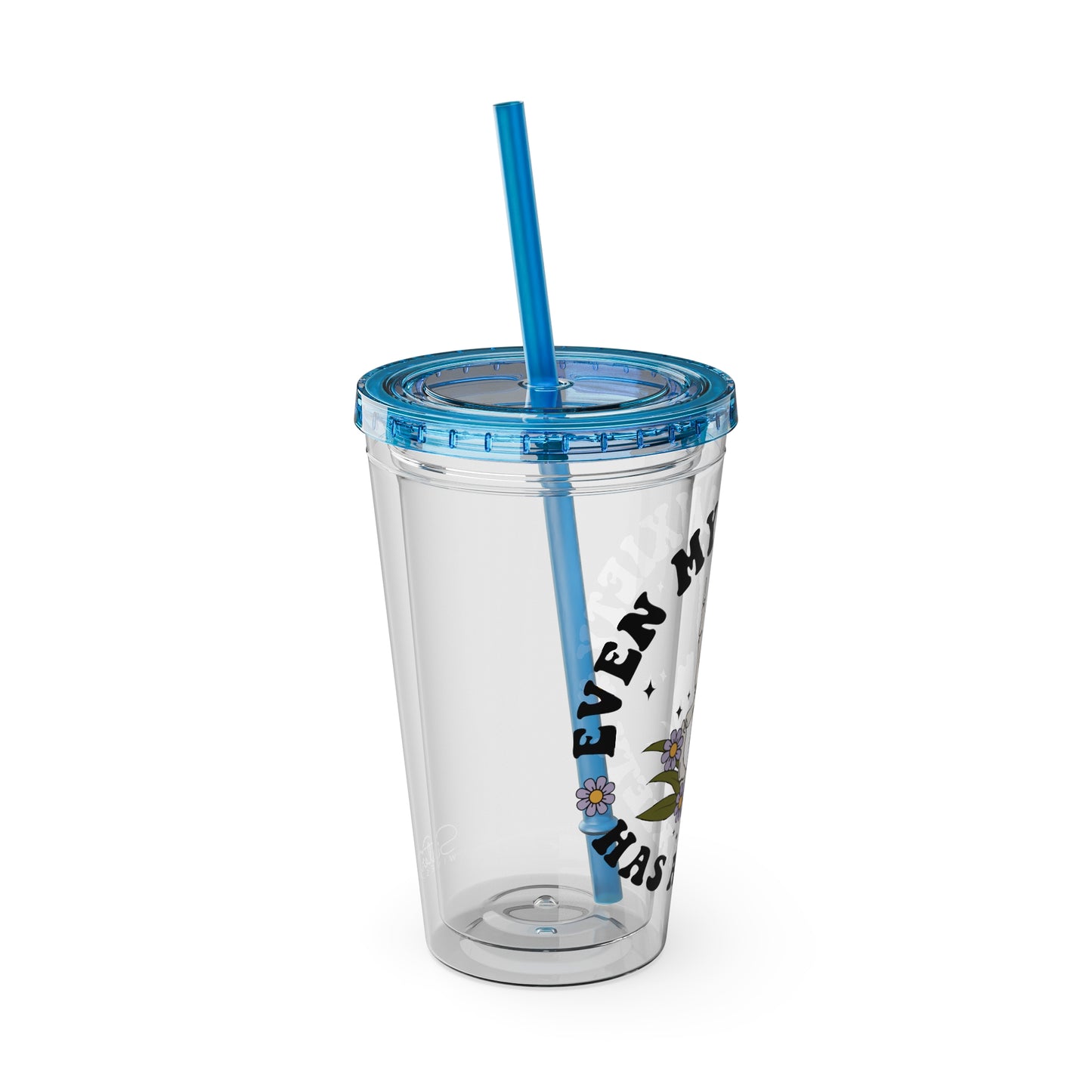 Even My Anxiety Has Anxiety” Skeleton Peace Sign 16oz Sunsplash Tumbler | Dark Humor Mental Health Cup | Goth Aesthetic Drinkware | Spooky Skeleton Cup | Anxiety Humor Gift
