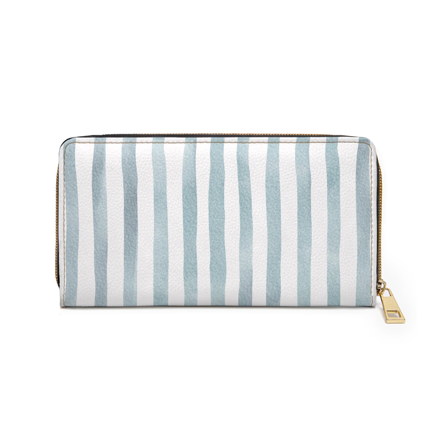 Stripe Zip Up Wallet – Polyamory Sisterwives ENM Friendly Wallet | Swinger Lifestyle Accessory | Minimalist Blush Stripe Zipper Wallet
