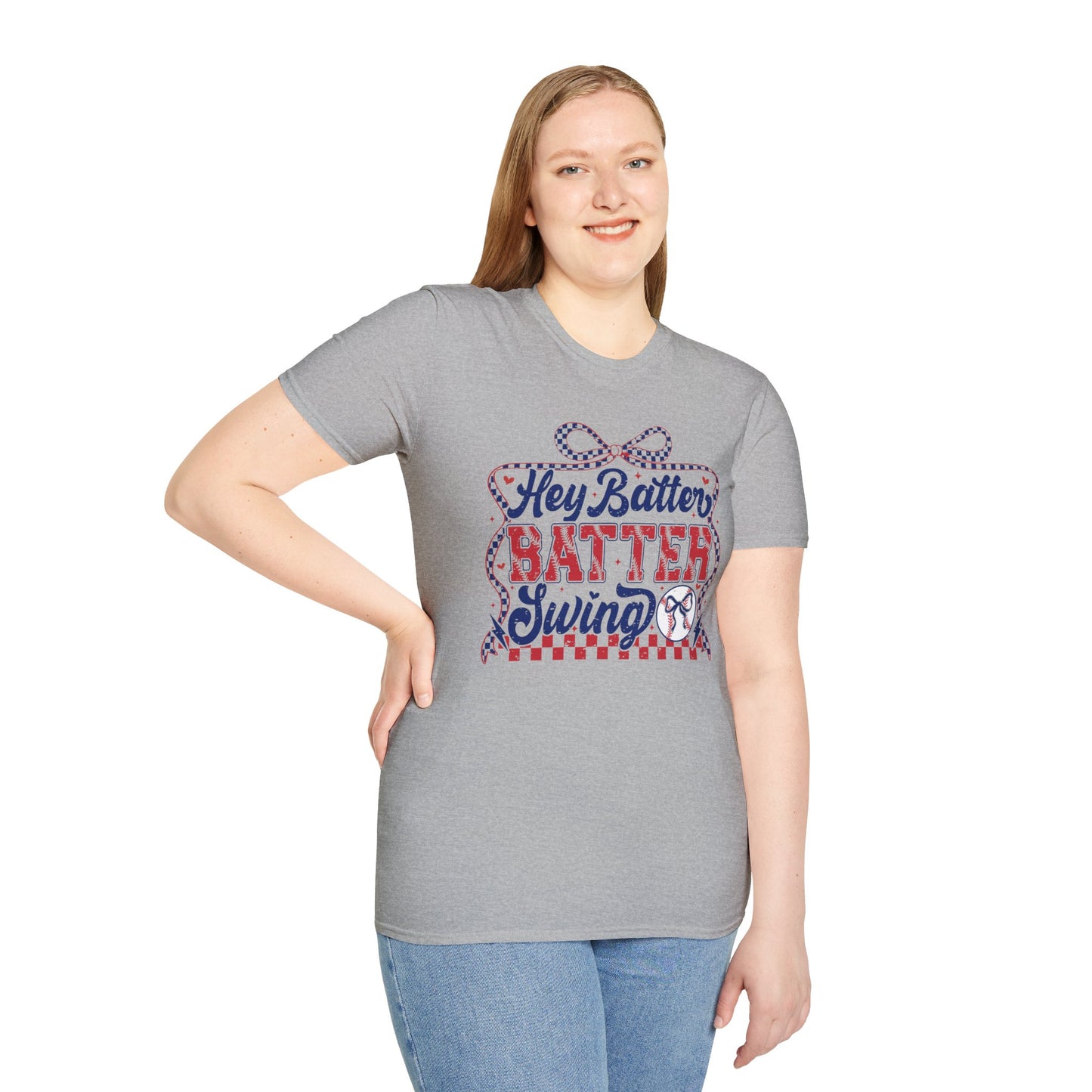 Hey Batter Batter Swing T-Shirt | Playful Swinger Humor Tee | ENM & Polyamory Lifestyle Apparel