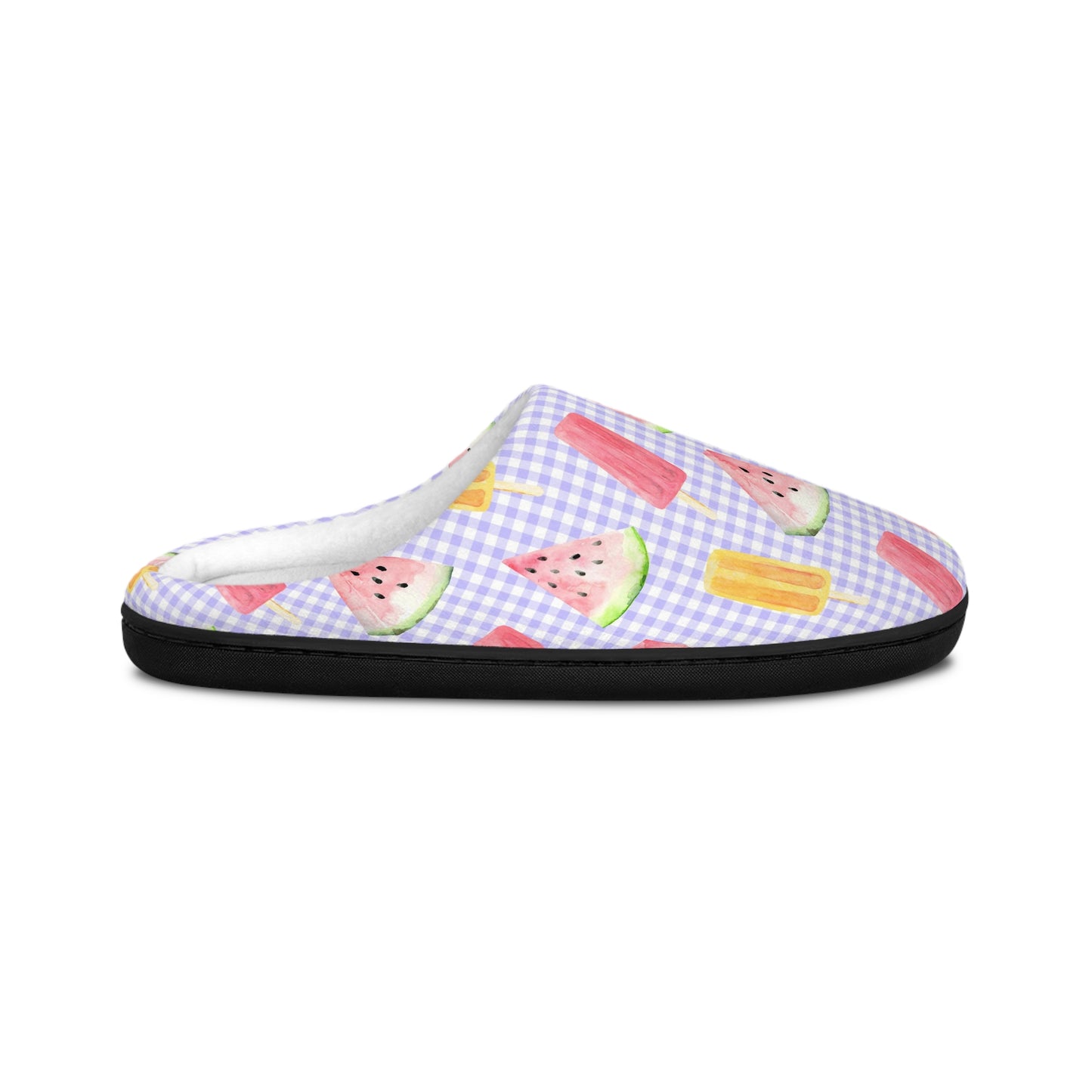 Men’s BBQ Slippers – Grill & Cookout Indoor House Shoes | Funny Food Print Slippers | Cozy Non-Slip Men’s Slippers