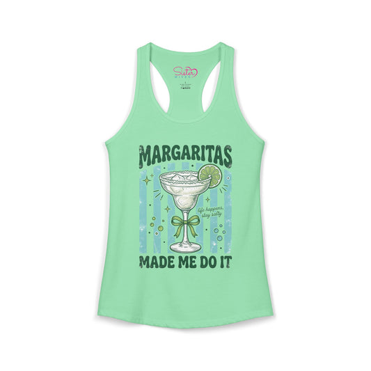 Margaritas Made Me Do It Tank Top – Funny Margarita Shirt | Summer Party Tank | Beach Vacation Outfit