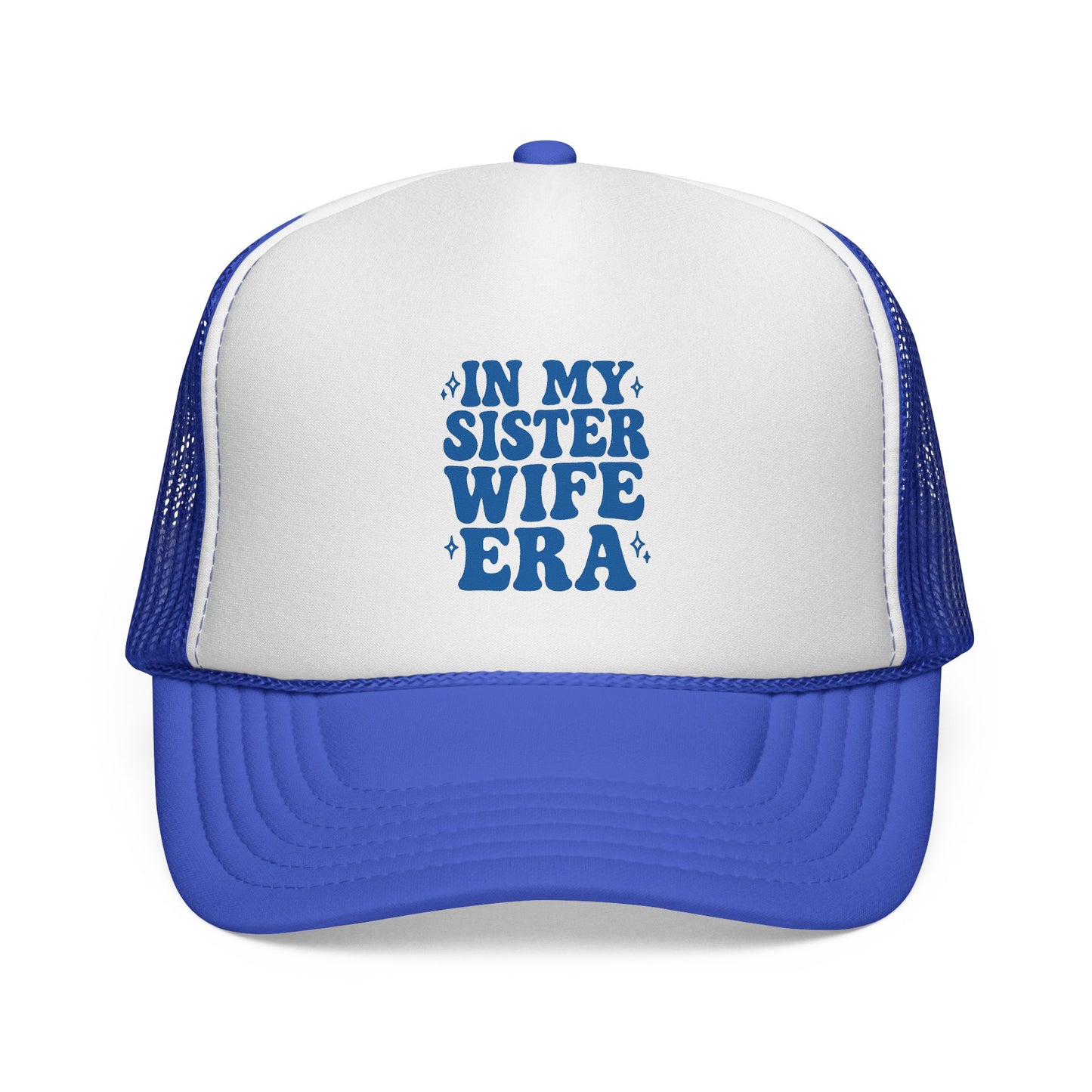 Blue In My Sisterwife Era Trucker Hat – Retro Mesh Cap, Adjustable Snapback