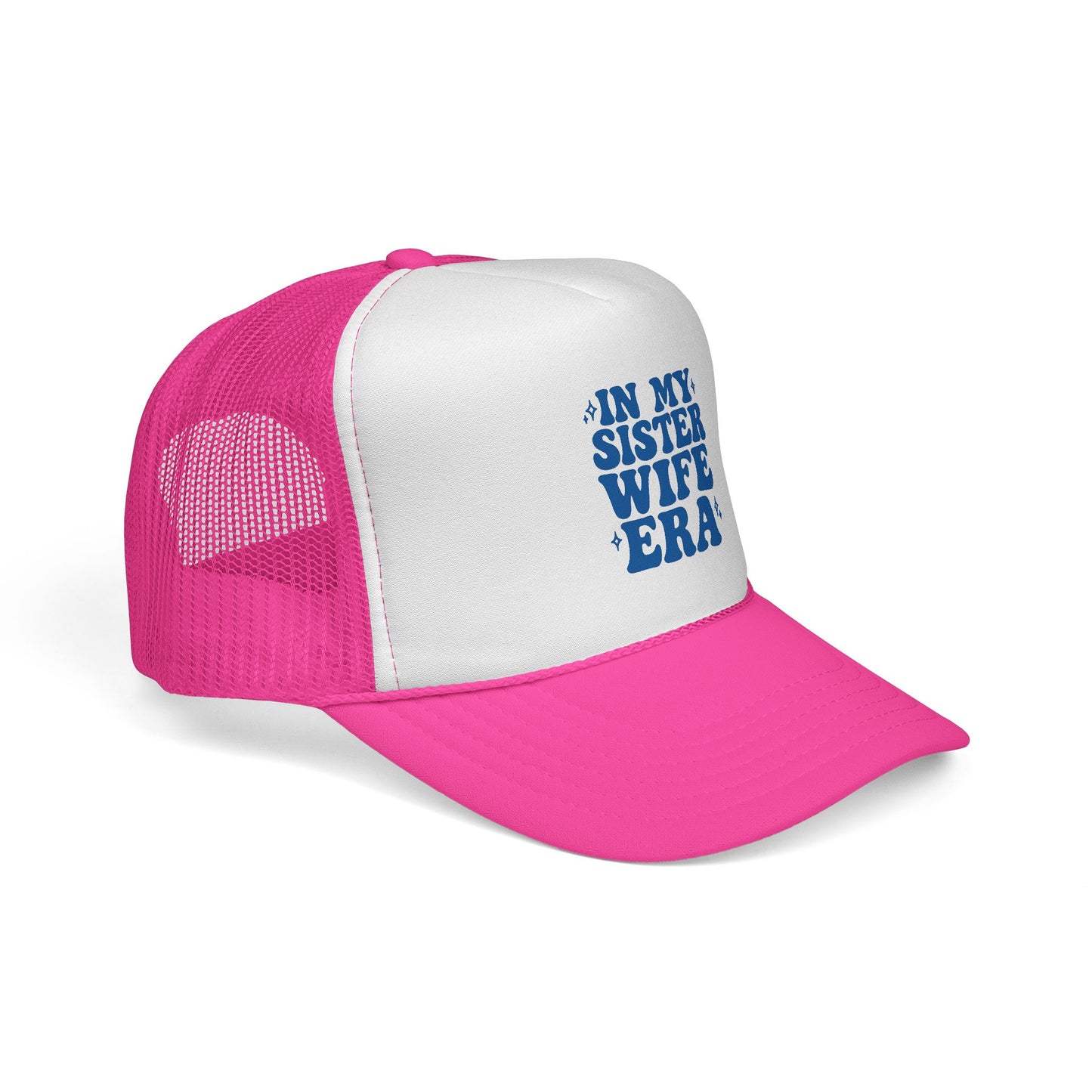 Blue In My Sisterwife Era Trucker Hat – Retro Mesh Cap, Adjustable Snapback