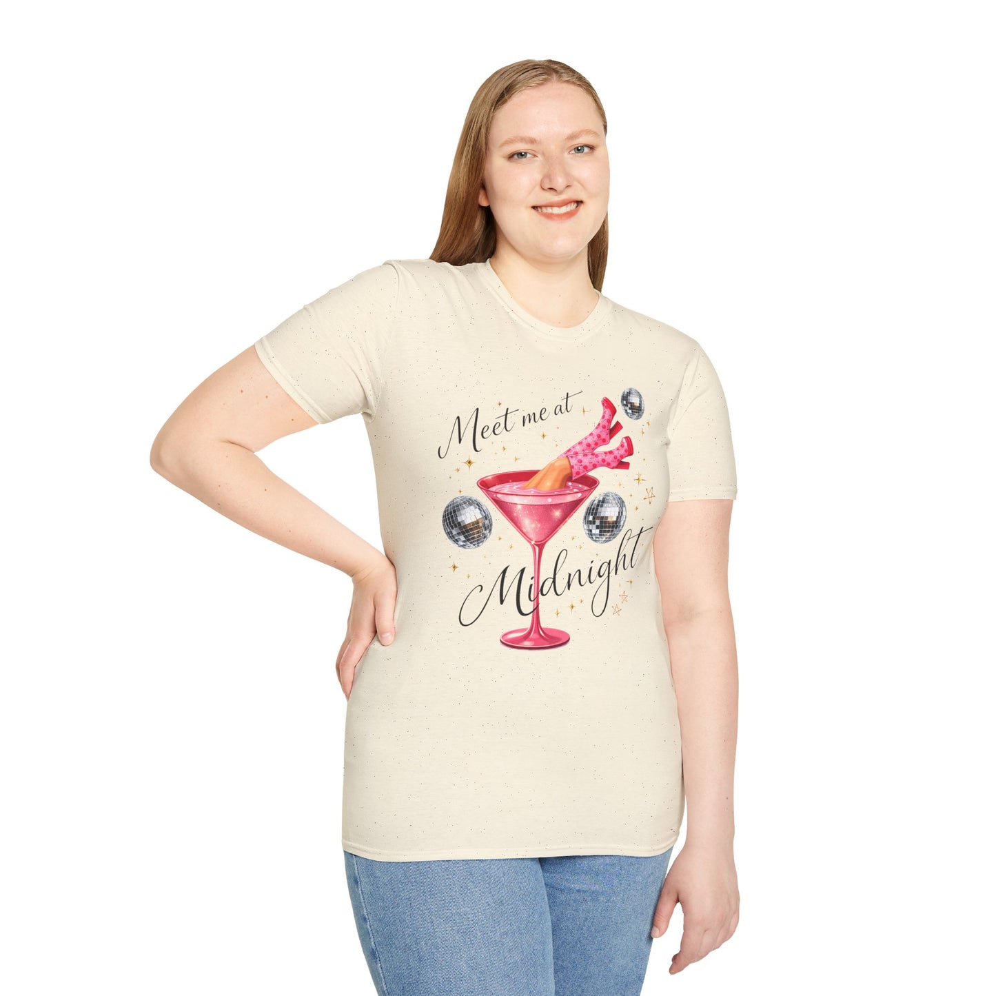 Meet Me at Midnight Shirt – Cocktail Party Graphic Tee, Flirty Night Out Shirt, Poly-Friendly ENM Unisex Gildan 64000