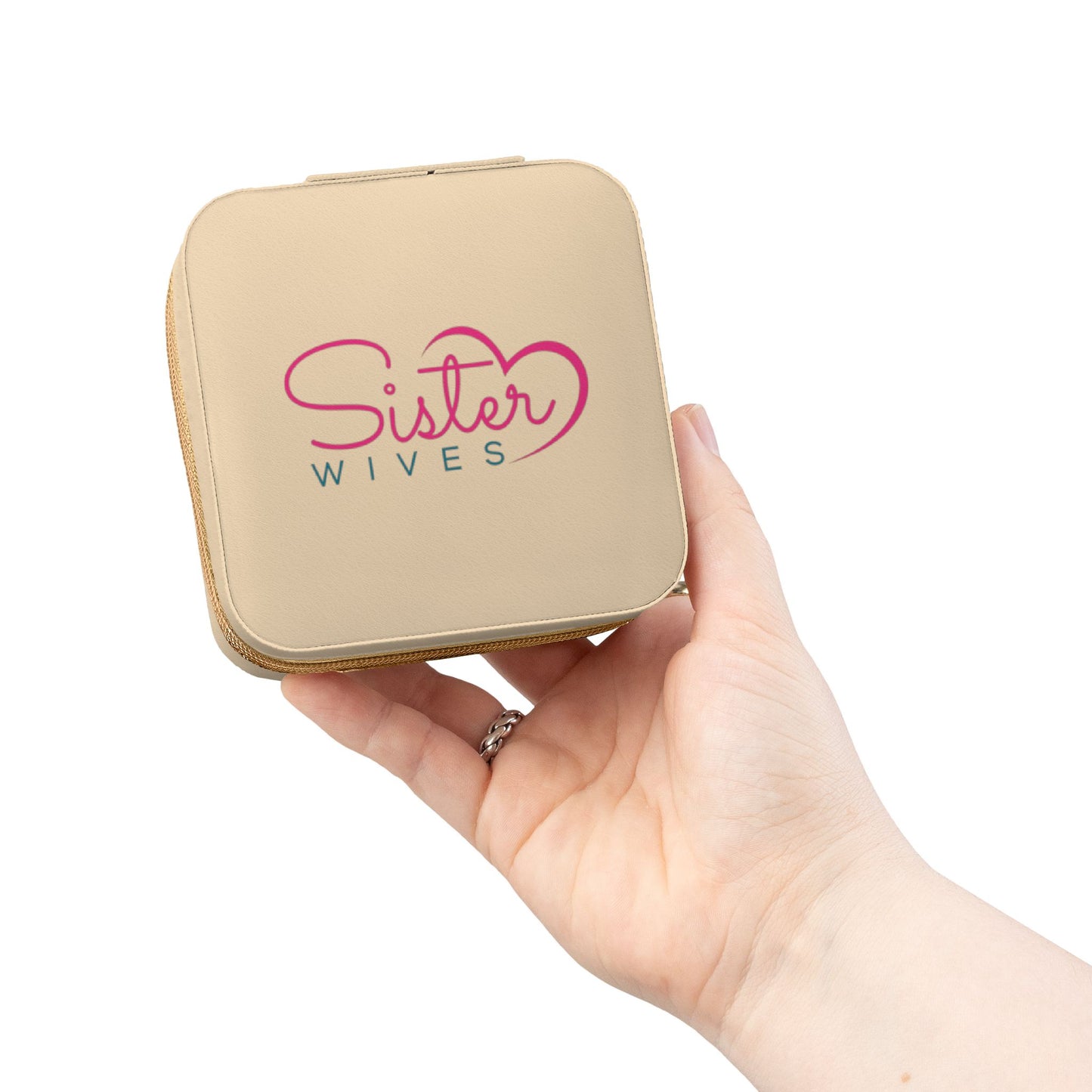 Sister Wives Logo Travel Jewelry Case — Compact Jewelry Organizer for Rings, Earrings & Necklaces