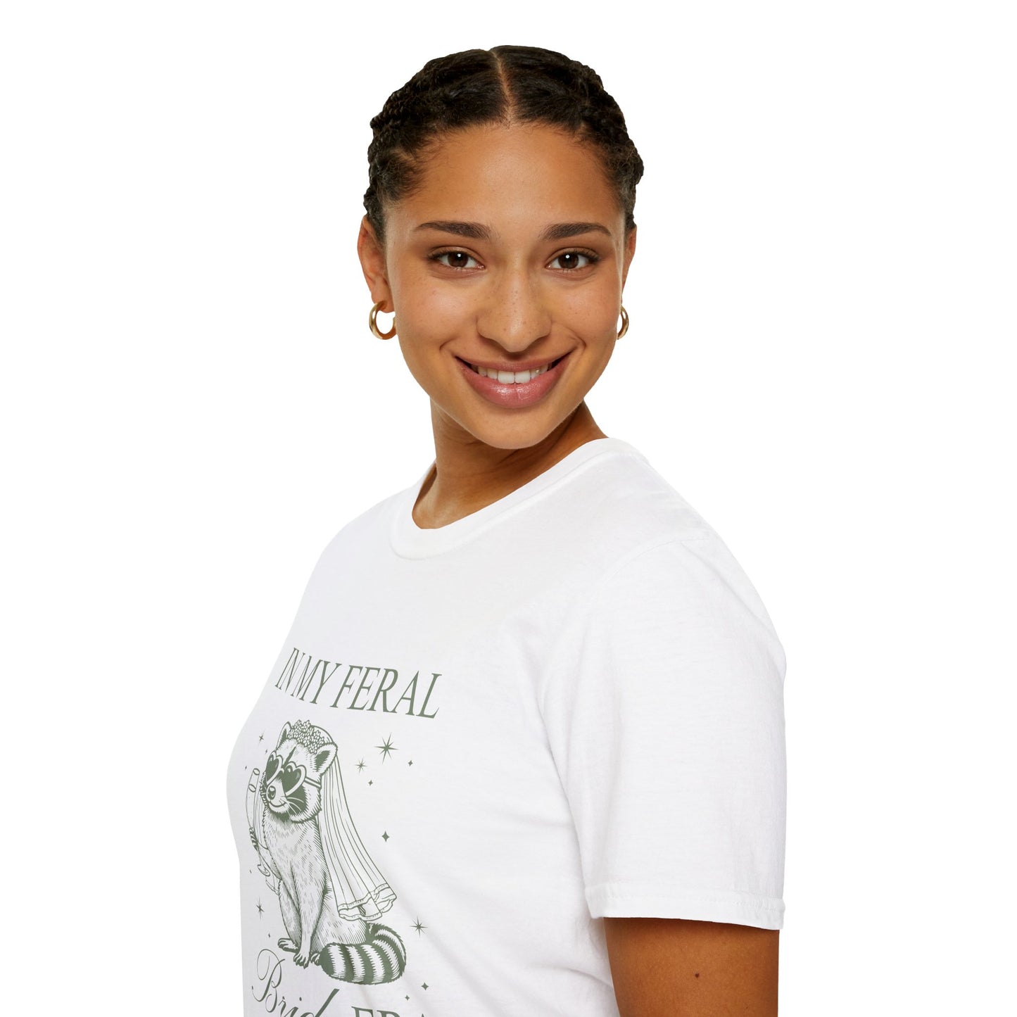 In My Feral Bride Era Shirt – Funny Bachelorette Party Tee, Chaotic Bride Humor Wedding Shirt, Poly-Friendly Unisex Gildan 64000