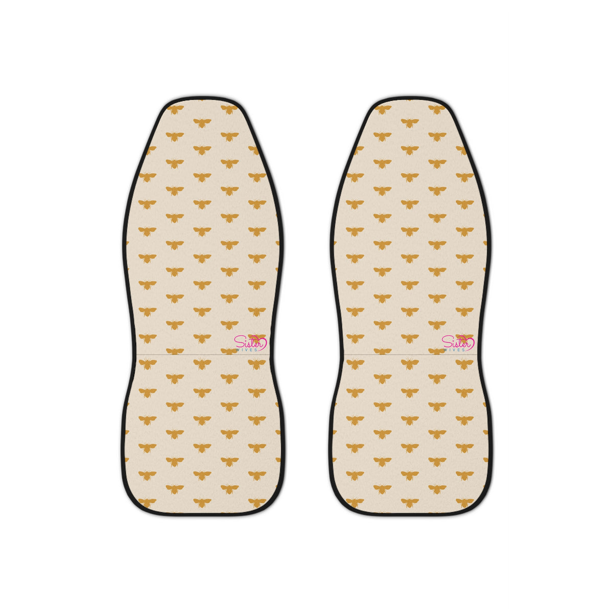 Bee Car Seat Covers | Minimal Boho Auto Decor | Neutral Cottagecore Seat Covers | Polyamory & ENM Friendly