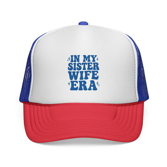 Blue In My Sisterwife Era Trucker Hat – Retro Mesh Cap, Adjustable Snapback