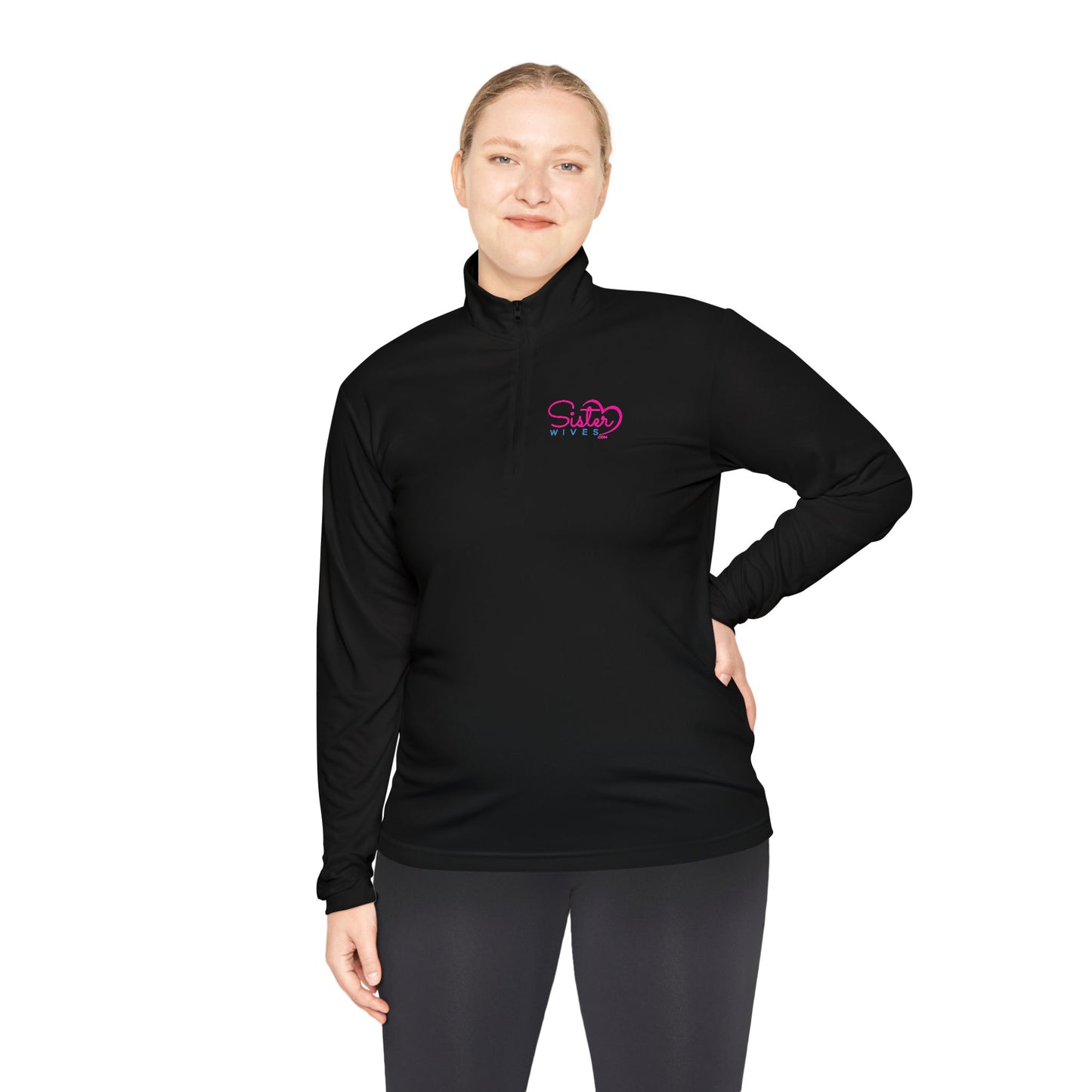 SisterWives Logo Stylish Unisex Quarter-Zip Pullover - Perfect for Casual Outings, Outdoor Activities, and Comfortable Layering, Gift for All