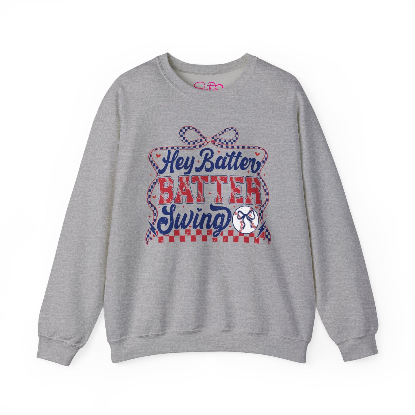 Hey Batter Batter Swing Sweatshirt | Playful Swinger Humor Pullover | ENM & Polyamory Lifestyle Apparel