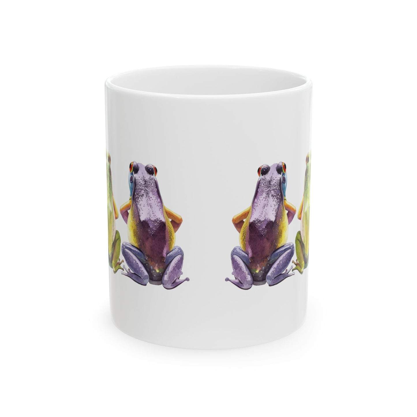 Three Frogs Mug | Chosen Family Coffee Cup | Polyamory & Sisterwives Symbol Mug | Ethical Non-Monogamy Gift | Cozy Ceramic Mug