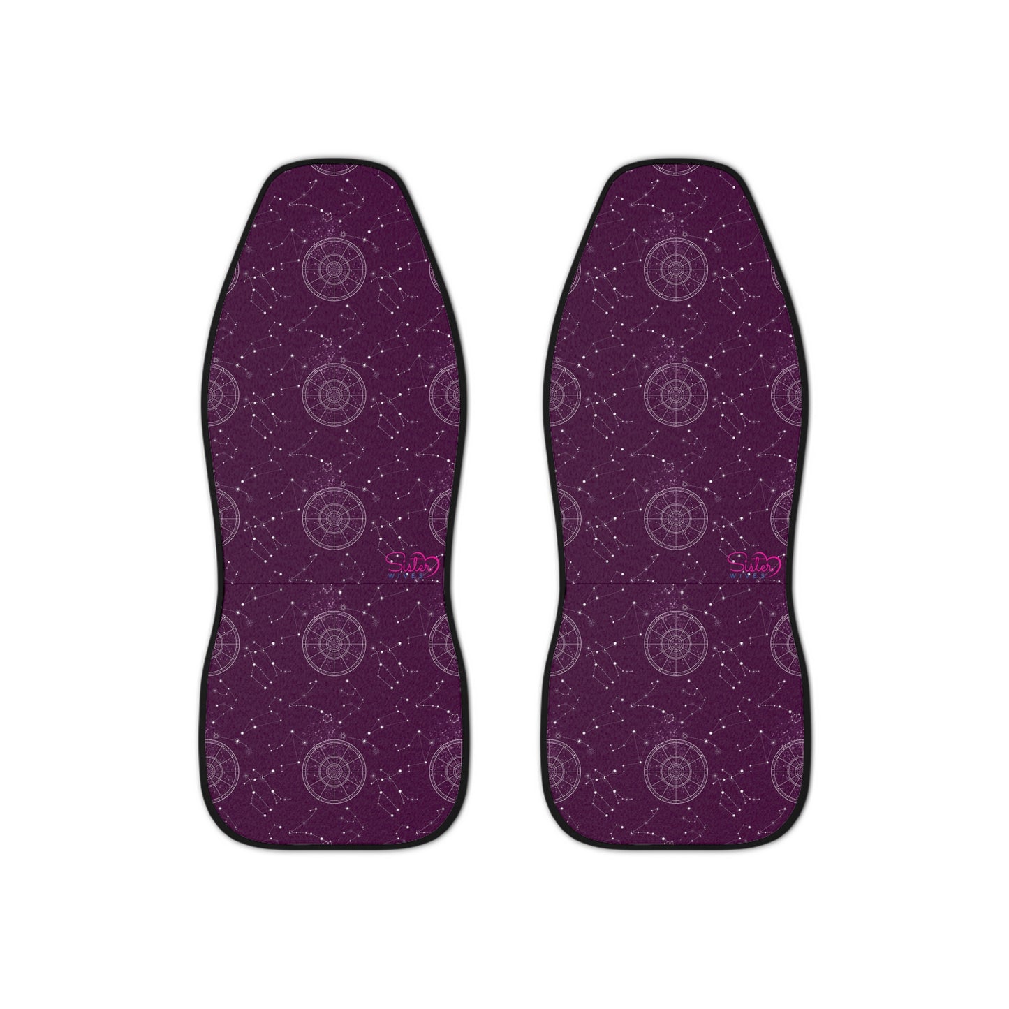 Celestial Polyamory Car Seat Covers – Astrology & Cosmic Interior Decor | ENM, Non-Monogamy & Pride-Friendly Auto Accessories