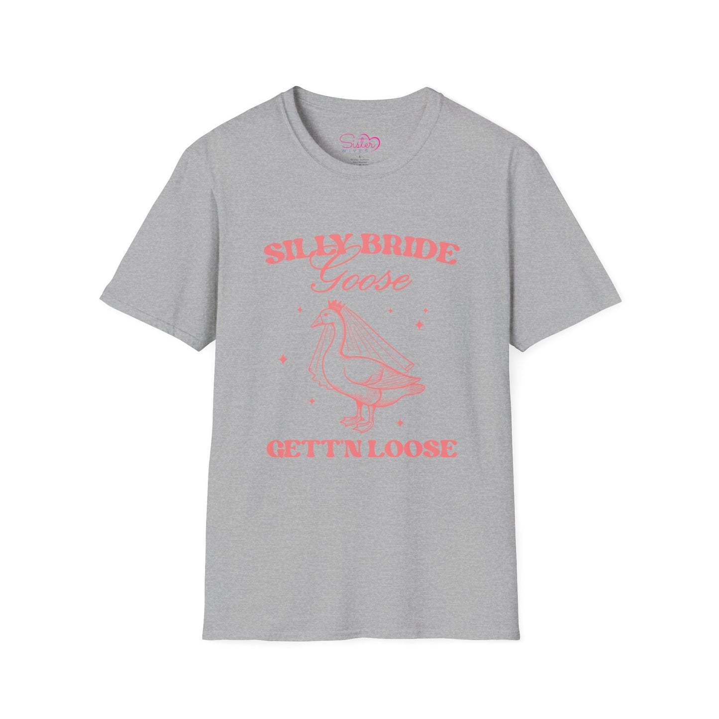 Silly Bride Goose Gettin Loose Shirt – Funny Bachelorette Party Tee, Bride Humor Wedding Shirt, Poly-Friendly Unisex Gildan 64000