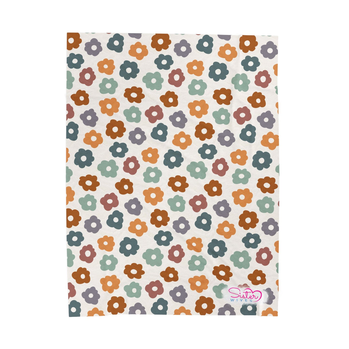 Boho Floral Throw Blanket – Cozy Botanical Home Decor | Polyamory & ENM Friendly