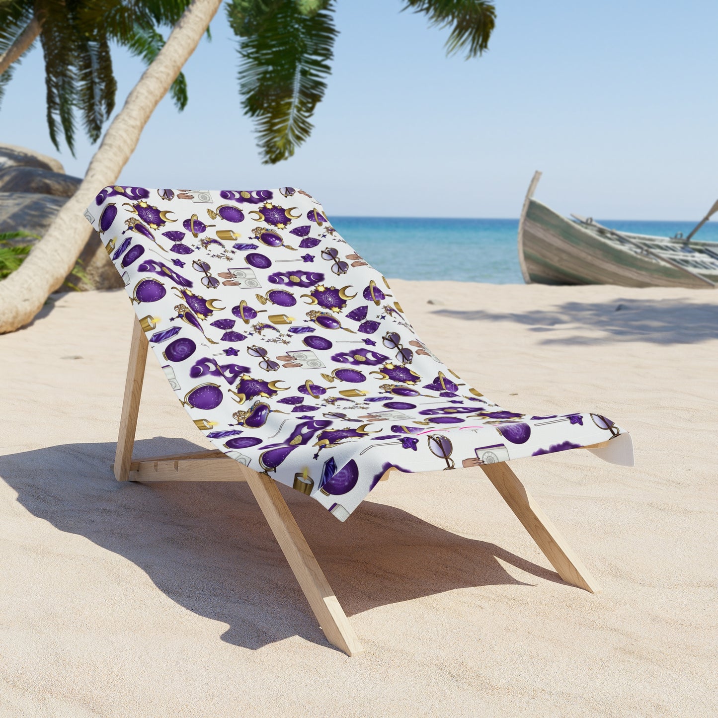 Celestial Zodiac Polyamory Beach Towel | ENM & Non-Monogamy Friendly Astrology, Zodiac & Magical Aesthetic Pool Towel