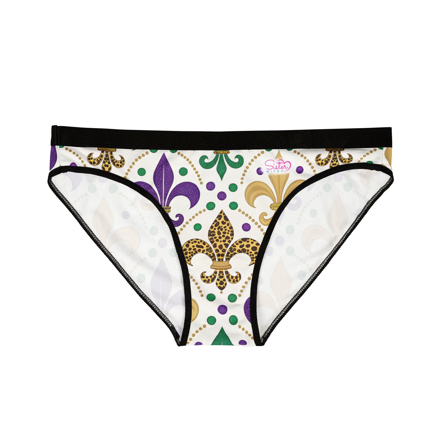 Mardi Gras Print Ladies Panties | Matching Couple & Throuple Polyamory Underwear