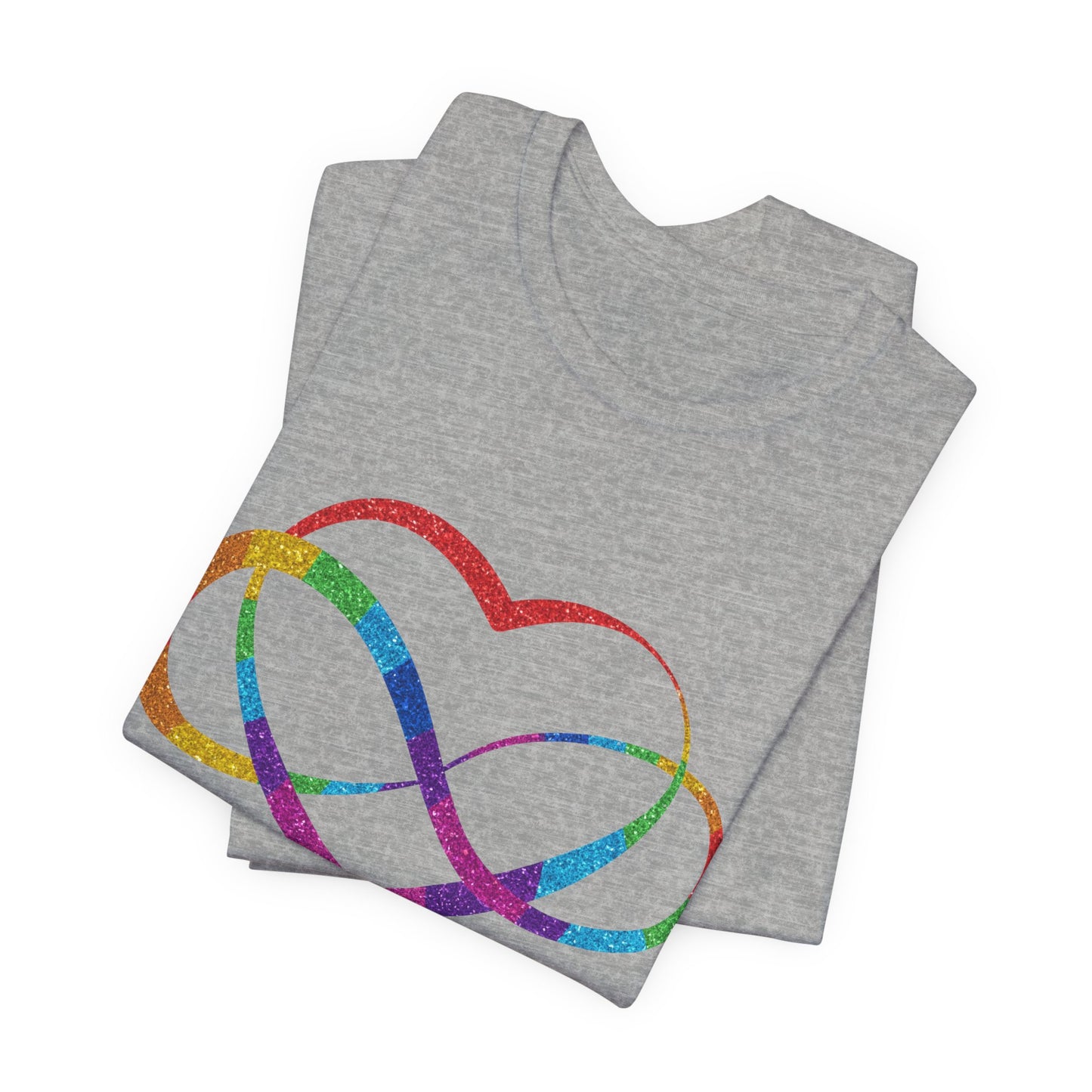 Polyamory Heart T-Shirt – Ethical Non-Monogamy Unisex Tee | Rainbow Poly Pride & Inclusive Love Shirt