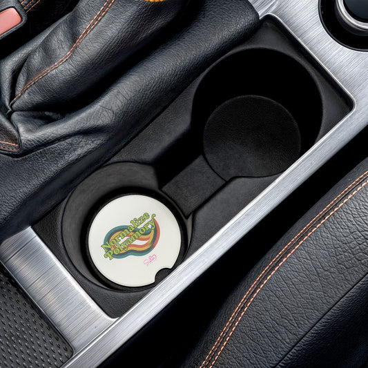 Soapstone Car Coaster Green Normalize Polyamory