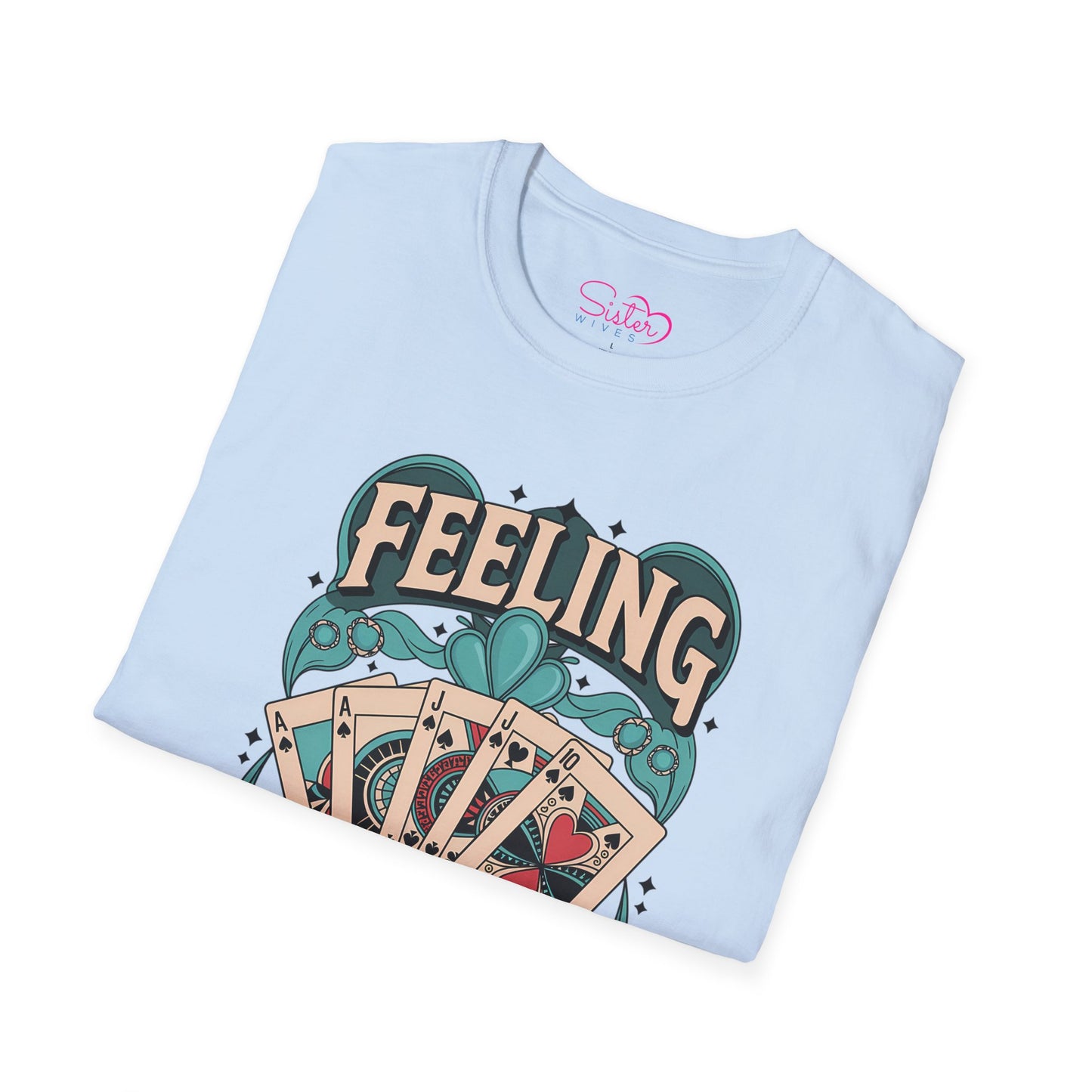 Feeling Lucky Shirt – Vintage Casino Graphic Tee, Lucky Cards St Patrick’s Day Shirt, Poly-Friendly ENM Unisex Gildan 64000