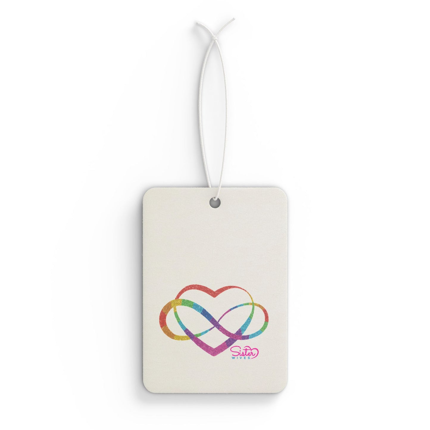 Polyamory Pride Car Air Freshener | Infinity Heart Hanging Air Freshener | ENM & Chosen Family Auto Decor | Inclusive Love Car Accessory