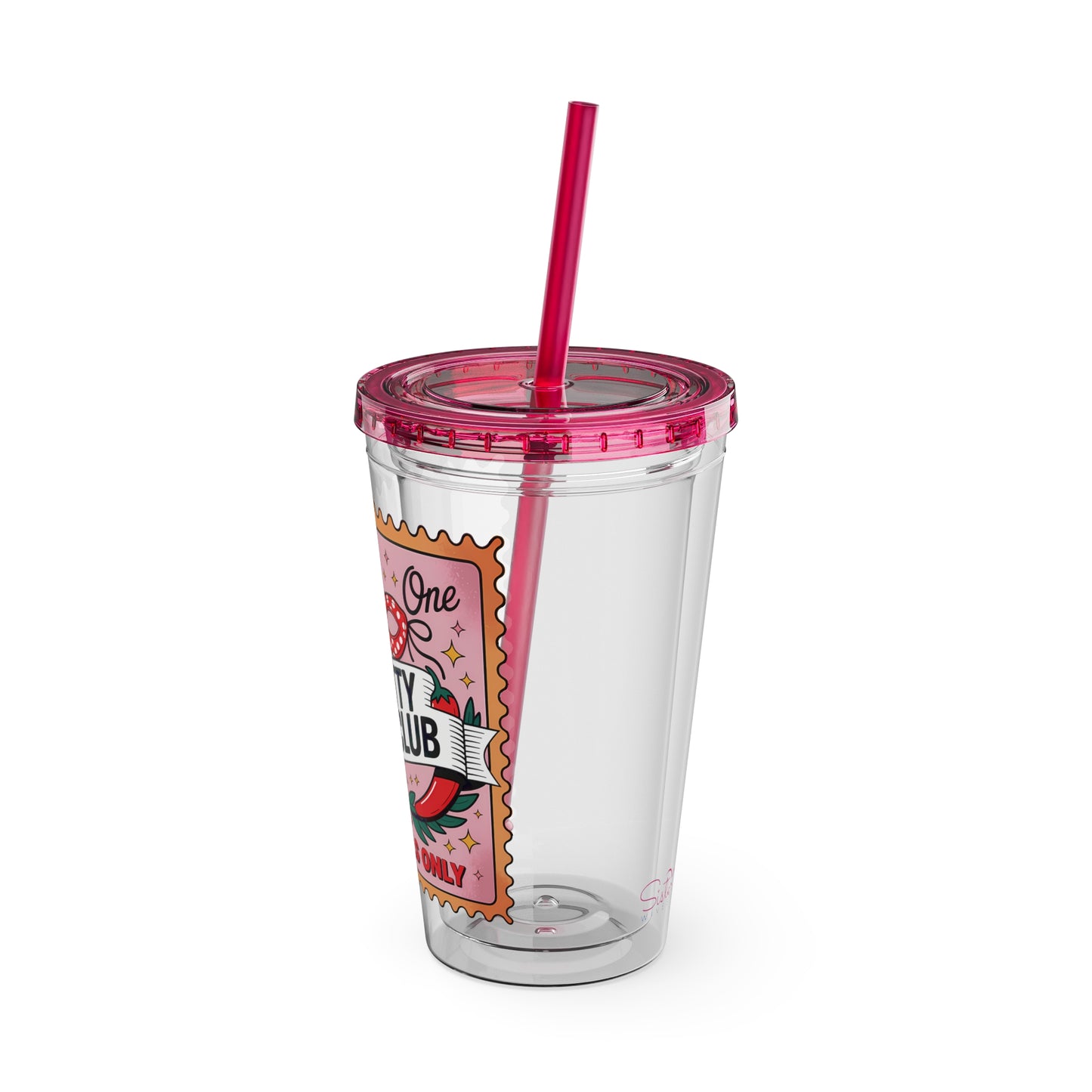 Admit One: Smutty Book Club – 16oz Sunsplash Tumbler | Polyamory Pride Cup | ENM Lifestyle Drinkware | Swinger Aesthetic Travel Cup | Spicy Romance Reader Gift | Poly, Open Relationship, Hotwife Vibes...